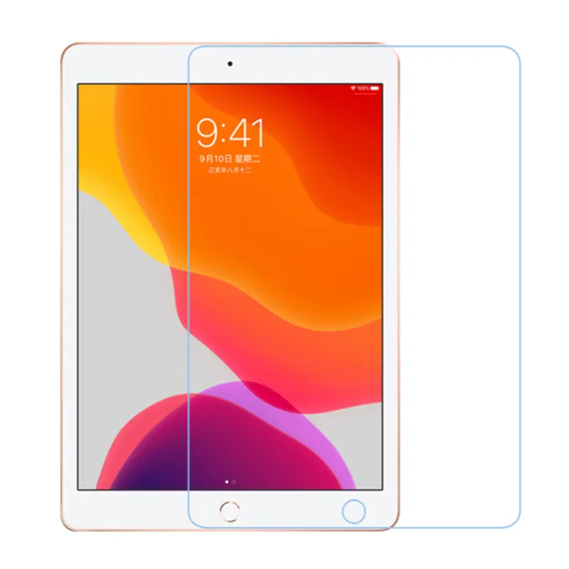 Cao Rõ Ràng Phim 9H Chống Vân Tay 2.5D Siêu Trong Suốt Tempered Glass 0.33 Bảo Vệ Màn Hình Cho iPad 10.2 7th 8 Th