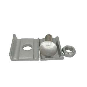 Morsetto per sospensione in acciaio zincato con morsetto per cavo dritto - Product Image 4