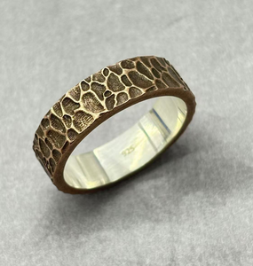 Trendige Meteoritenringe Handgefertigter Gehämmerter Fingerschmuck Personalisierter Herrenring Kupferring Antikbronze Alter <span class=keywords><strong>Ring</strong></span> - Product Image 3
