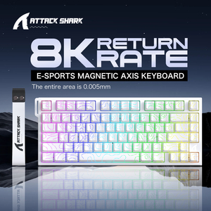 Teclado Mecánico Magnético para Juegos ATTACK SHARK R82 <span class=keywords><strong>HE</strong></span>, Cableado, Diseño 75%, NKRO, RGB, 8KHz de Frecuencia de Sondeo, Precisión de 0.005mm, Frecuencia de Escaneo de 256K - Product Image 2
