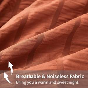 Juego de Edredón Seersucker Queen (90x90 Pulgadas), 3 Piezas - Edredón Ligero de Tela Lavada 100% Suave con 2 Fundas de Almohada - Product Image 5