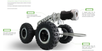 Robot de Inspección de Tuberías de Alcantarillado con Pantalla Táctil, Robot de Detección de Tuberías, Robot Rastreador para Tuberías Industriales