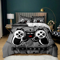 Red Spider Gamepad 3D imprimé jeu poignée ensemble de literie Flash Spiderman imprimer Double housses de couette