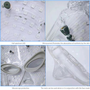 Mesin masker fototerapi LED 7 warna, peralatan perawatan kecantikan profesional, mesin peremajaan kulit foton leher wajah - Product Image 5