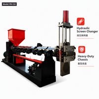 Granulateur de recyclage de plastique à vis simple PB-110, machine de pelletisation de déchets PE PP 37 kW