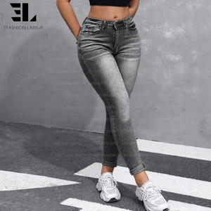 LARSUR Xintang Guangzhou Chine Usine de fabrication de jeans en denim, fournisseur, grossiste, jeans classiques pour femmes, coupe skinny slim - Product Image 5