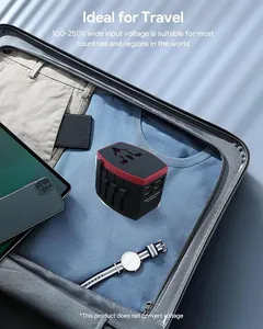 Universal Travel Adapter With 4 USB Ports All In 1 International Plug Adaptor And Power Charger For Worldwide Use