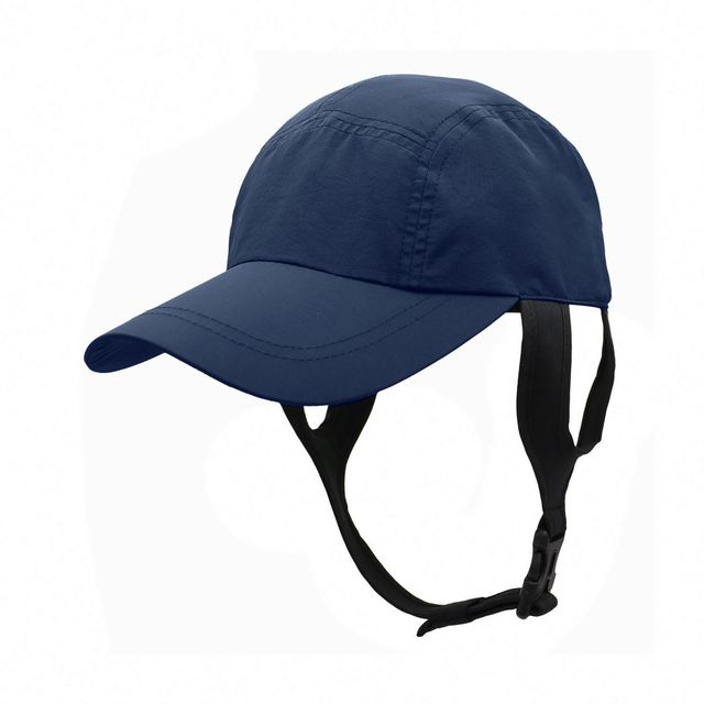 UPF50+ Sun Protection Customized Logo Printed New Design Baseball Peaked Cap With Chin Strap Surf Hats Caps