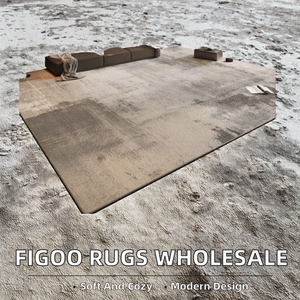 Tapis de salon modernes en polyester couleur unie, antidérapants, écologiques et lavables en machine, directement de l'usine <span class=keywords><strong>FIGOO</strong></span> - Vente mondiale - Product Image 2