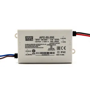 Fuente de alimentación conmutada de salida única de 35W, controlador LED original de corriente constante Mean Well AC/DC