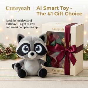 Peluche Électronique Intelligente en Polyester en Forme de Raton Laveur Cuteyeah, Jouet Amusant, Cadeau de Fêtes pour Filles et Garçons, Surprise Parlante, Ouverture OEM - Product Image 1