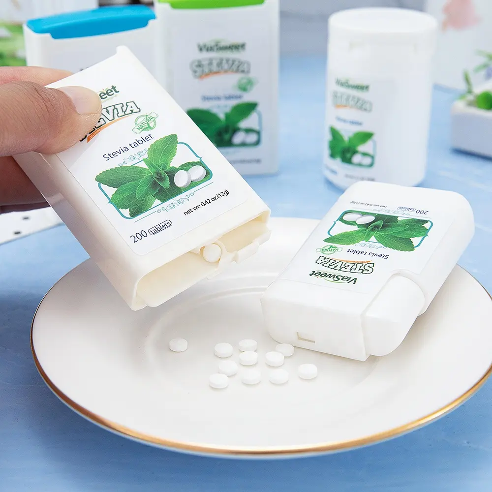 Viên Nén Stevia Chất Làm Ngọt Ít Calo Thay Thế Đường Thực Phẩm Không Chứa Chất Béo Tinh Khiết