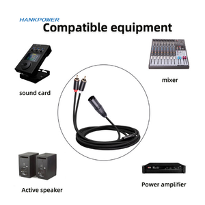 2 in 1 <span class=keywords><strong>RCA</strong></span> Male ke XLR Male Adapter <span class=keywords><strong>RCA</strong></span> ke 3 Pin XLR kabel terlindung untuk Amplifier Mixer speaker 1m 2m 3m - Product Image 4