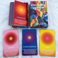 Jeu de cartes Oracle de guérison émotionnelle personnalisé en gros, 56 cartes en papier, imprimées en couleur, écologiques, éducatives, portables et durables
