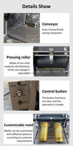 Máquinas para hacer tortillas de masa Máquina formadora de base de masa de pizza Máquina de tortillas de maíz turco mexicano - Product Image 6