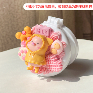 DIY Festival <span class=keywords><strong>de</strong></span> Navidad colgante hecho a mano resina artesanía crema Gel corona colgante Material paquete juguete simulado - Product Image 5