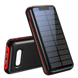 Best Choice High Capacity 36000Mah Battery Portable Solar Mobile Battery Charger Power Bank With Led Light