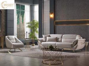 أثاث غرفة نوم ، قماش فاخر وعصري ، خشب معدني أزرق كبير بتصميم إيطالي من الألياف الدقيقة المنزلية الراقية في قوانغدونغ - Product Image 2