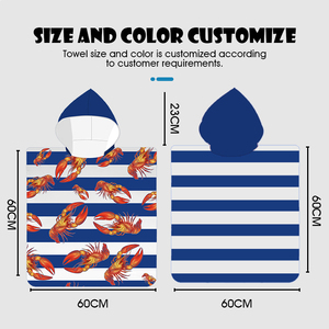 Garçons Filles Serviette de bain portable Enfants Robe à langer <span class=keywords><strong>Surf</strong></span> <span class=keywords><strong>Poncho</strong></span> Enfants Serviettes de plage à capuche en microfibre pour tout-petit - Product Image 3