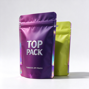 Pochette zippée mate holographique sur mesure OEM à faible MOQ pour l'emballage de compléments alimentaires et de poudres végétales - Product Image 3