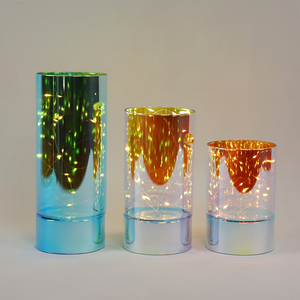 Luminarias de cristal con cilindro, luminarias luminosas de vidrio, decoración - Product Image 4