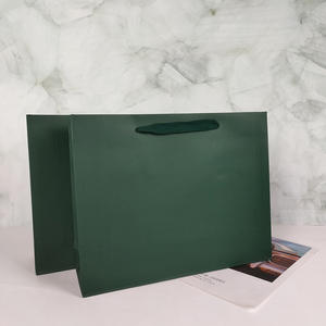 Bolsas de Papel Personalizadas de Alta Calidad, Bolsas de Regalo Verdes con Asa de Listón, Bolsa de Compras con Logotipo Personalizado, Bolsa de Compras Ecológica de Algodón - Product Image 5