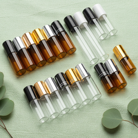 Ambre clair Petits Échantillons Cosmétique Huile Essentielle 3ml 5ml Mini Parfum 10ml Roll on Bottle avec Metal Ball