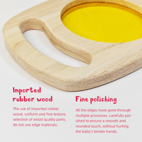 Loupe d'apprentissage Montessori en bois, miroir concave-convexe portable, facile à tenir