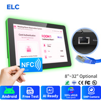 Tableta NFC POE Android de 8-32 Pulgadas con Soporte de Pared, LED RGB, WiFi 6, Compatible con Android 14 APK, Pantalla Táctil Comercial