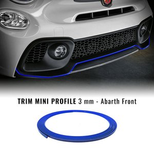 Profil adhésif de pare-chocs avant Abarth pour Fiat 500 BLUE Car Body Kit - Product Image 1