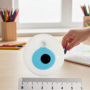 Bijoux pour enfant Evil Eye Couleur blanche Taille 4 cm - Product Image 3