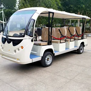 CE Certified 11-Passenger Electric Resort Car Sightseeing Tourist Bus With Doors For Scenic Area Tours