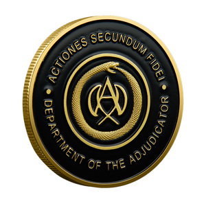 Pièce commémorative en métal rétro mystérieuse, motif heraldique <span class=keywords><strong>Aigle</strong></span> à double tête, pour décoration de table haute, du département d'Adjudication - Product Image 2