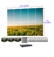 Mur LED d'extérieur P2.976 pour événements, 2,5 m x 2 m, haute luminosité, panneau de location pour concerts, 8 pi x 6,6 pi, étanche IP66, 8K