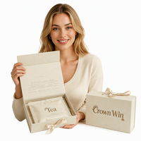 Boîtes à bijoux personnalisées avec logo, en carton rigide, pour mariage, emballage cosmétique de luxe, boîte cadeau magnétique, bougie