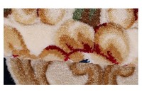 Tapis en laine jacquard floral faits main, à boucles, écologiques, antidérapants, imperméables, adaptés aux animaux domestiques, tuftés à la main