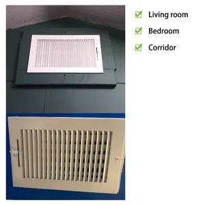 Lakeso lantai baja mendaftar ventilasi penutup Diffuser udara mendaftar dengan peredam untuk HVAC