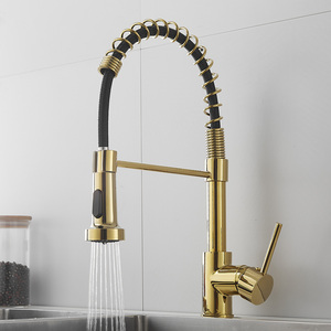 Chrome LED <b>Light</b> <b>Pull</b> Down Spray Kitchen Faucets Single Hole 2 Way Water Outlet <b>Pull</b> Out Kitchen Tap MK9804L Kitchen Tap - Product Image 6