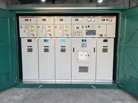 Ensemble complet de poste de transformation en coffret, unité de distribution annulaire (RMU) 12 kV, appareillage de commutation moyenne tension isolé au gaz SF6