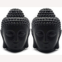 Diffuseur d'huiles essentielles en forme de tête de bouddha, brûleur d'encens, diffuseur d'aromathérapie, porte-bougie en céramique