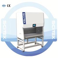 Cabina de seguridad biológica SCITEK Clase I, acero inoxidable 304, superficie de trabajo de 750 mm, controlador por microprocesador para laboratorio