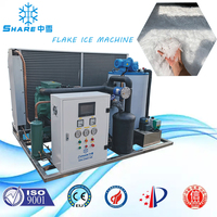 ZXshare Machine à glace en paillettes industrielle exportée, machine à glace en paillettes de 4 tonnes, machine à glace en paillettes d'eau de mer, machine à glace en paillettes marine