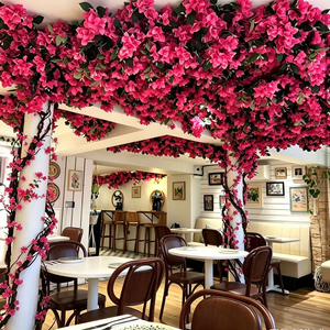 Bougainvilliers artificiels <span class=keywords><strong>en</strong></span> gros, résistants aux UV, pour extérieur, couleur rose magenta, type arbre - Product Image 2
