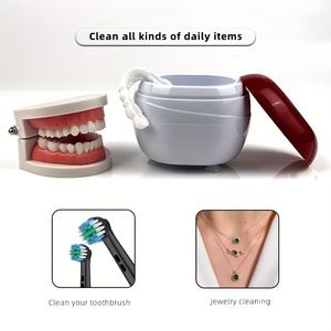 Nettoyeur de prothèses dentaires, appareil <span class=keywords><strong>portable</strong></span> de nettoyage de bijoux et de montres, entretien d'appareils dentaires électriques avec micro-vibration - Product Image 4