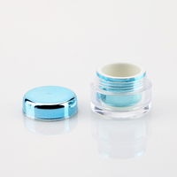 Pots de crème pour les yeux bleus adorables de 5g, 8g, 10g, 15g, 30g, 50g, en gros, pots en acrylique pour colle pailletée, contenants pour poudre à ongles