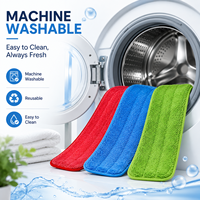 Tampon microfibre réutilisable et lavable sur mesure pour poignée en aluminium et support de bureau - Écologique, forte absorption d'eau, usage domestique