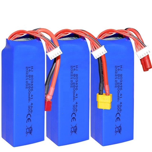 803496 4S 14.8V 2800mAh 30C Rc Toy Electronic Model Aircraft Lithium Polymer Battery for FT010 FT011