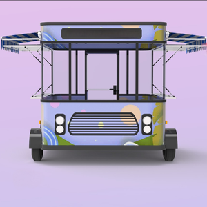 Tongcai Custom Round Model Street Mobile Kitchen Hotdog <strong>Cart</strong> Coffee Van Pizza Trailer Restaurant <strong>Fast</strong> <strong>Food</strong> <strong>Cart</strong> - Product Image 1