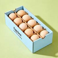 Boîte à œufs en carton ondulé personnalisée avec impression numérique, emballage pour l'expédition d'aliments frais