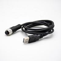 Cable USB M12 Macho/Hembra de 4/5/12 Pines, Micro USB M8 Mini DIN IP67, Moldeado en Ángulo, Nuevo